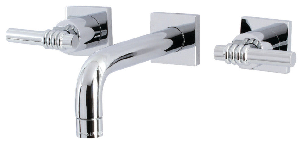 Kingston Brass KS6121ML Two-Handle Wall Mount Bathroom Faucet, Polished Chrome
