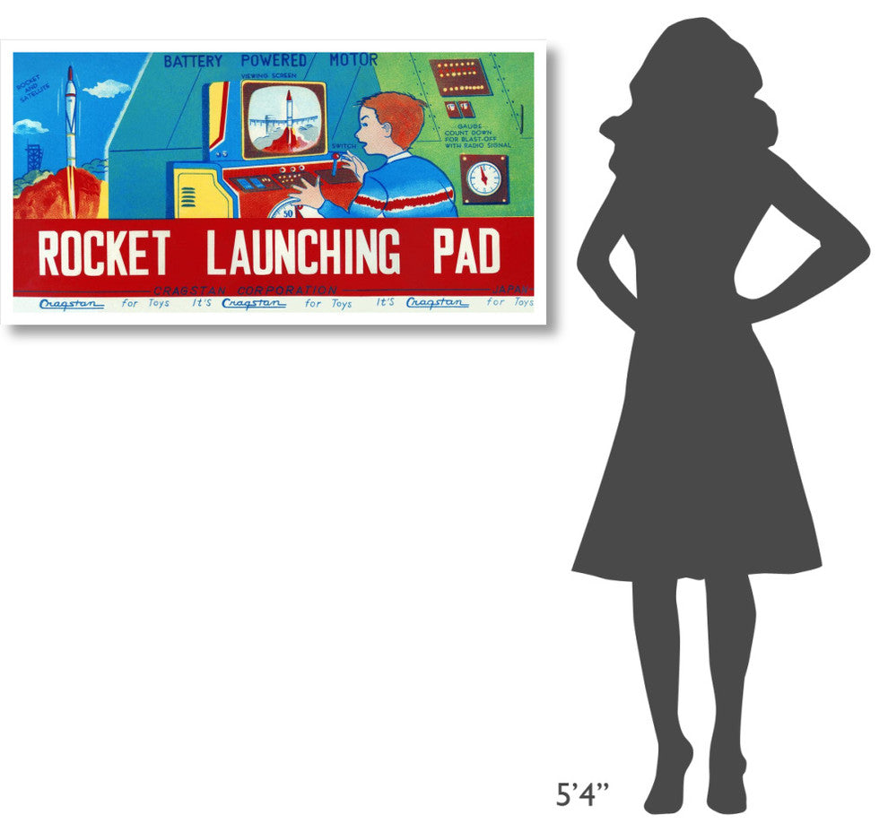 "Rocket Launching Pad" Digital Paper Print by Retrorocket, 46"x24"