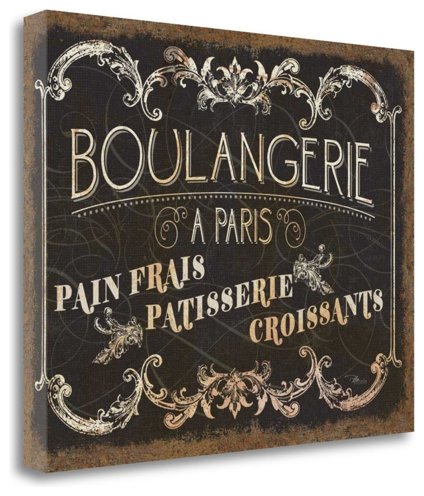 "Parisian Signs" By Pela Studio, Giclee Print on Gallery Wrap Canvas