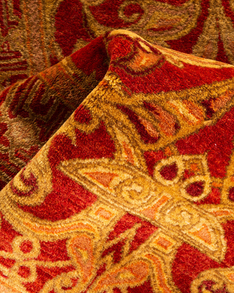 Mogul, One-of-a-Kind Hand-Knotted Area Rug Orange, 2' 7" x 10' 3"