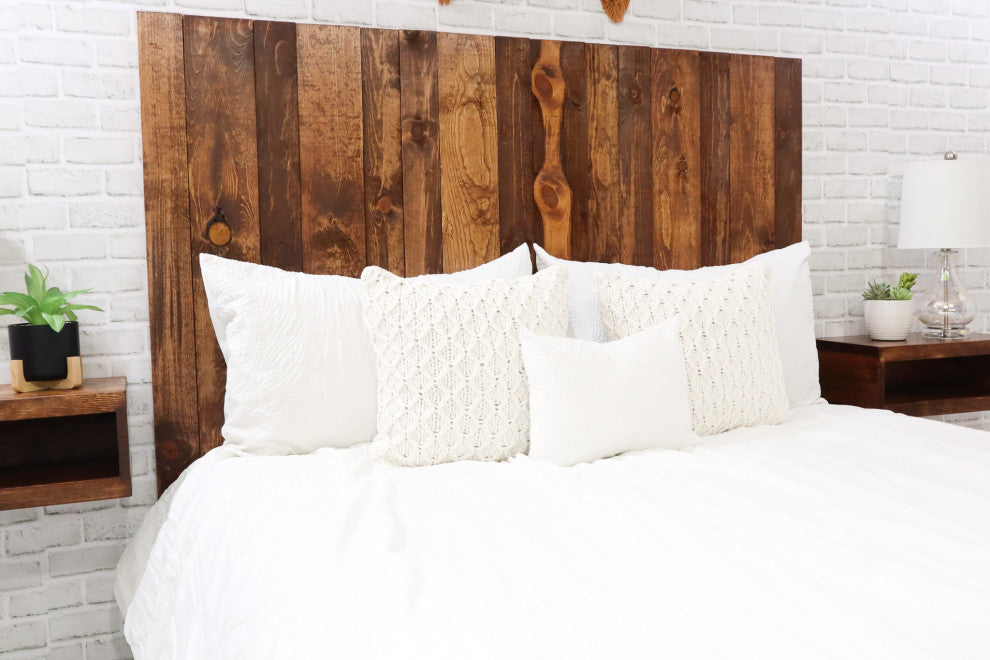 Handcrafted Headboard, Leaner Style, Foxy Brown, Twin
