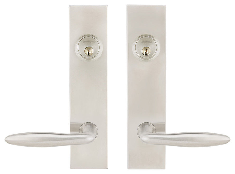 Summer Lever, Tubular Entry, Double Cylinder, Satin Stainless Steel