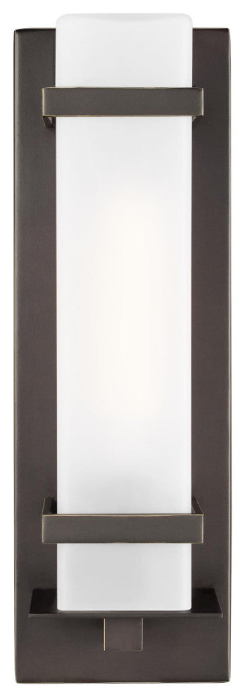 Alban Small 1-Light Outdoor Wall Lantern, Antique Bronze