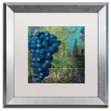 Color Bakery 'Vino Blu Two' Art, Silver Frame, White Matte, 16"x16"