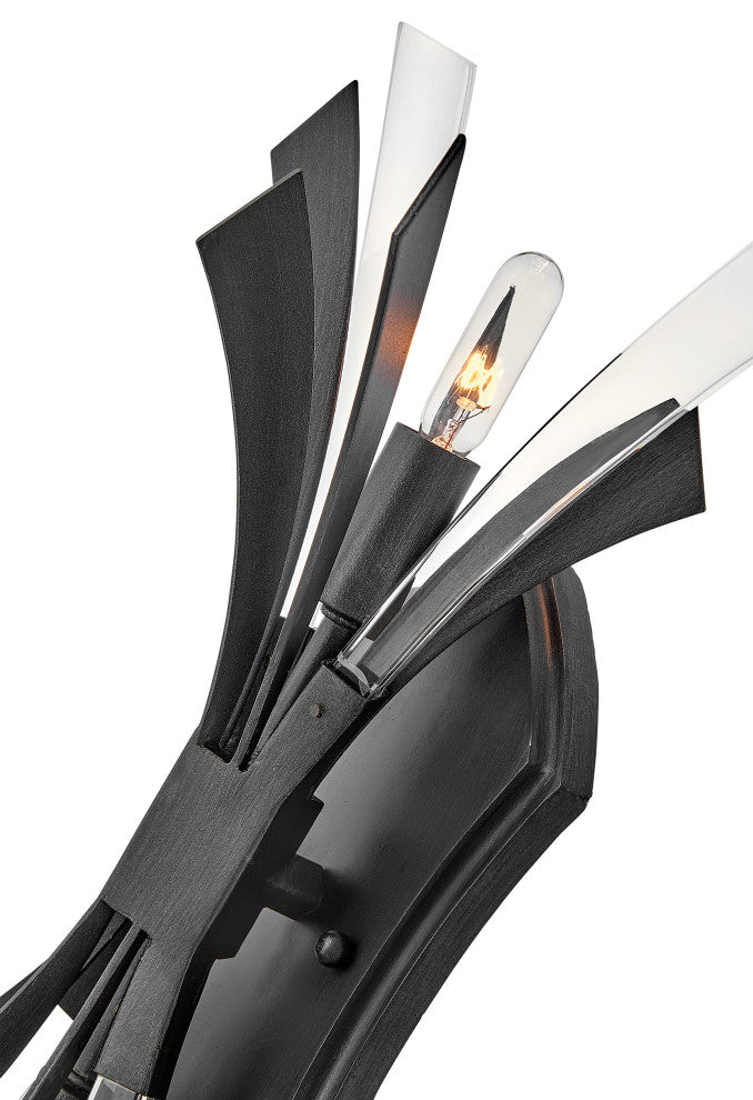 Fredrick Ramond Vida Medium Two Light Sconce, Brushed Graphite