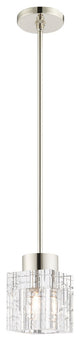 Livex Lighting Rotterdam 1 Light Polished Nickel Single Pendant