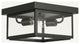 LNC 2-Light 11" Matte Black Square Modern/Contemporary LED Flush Mount Light