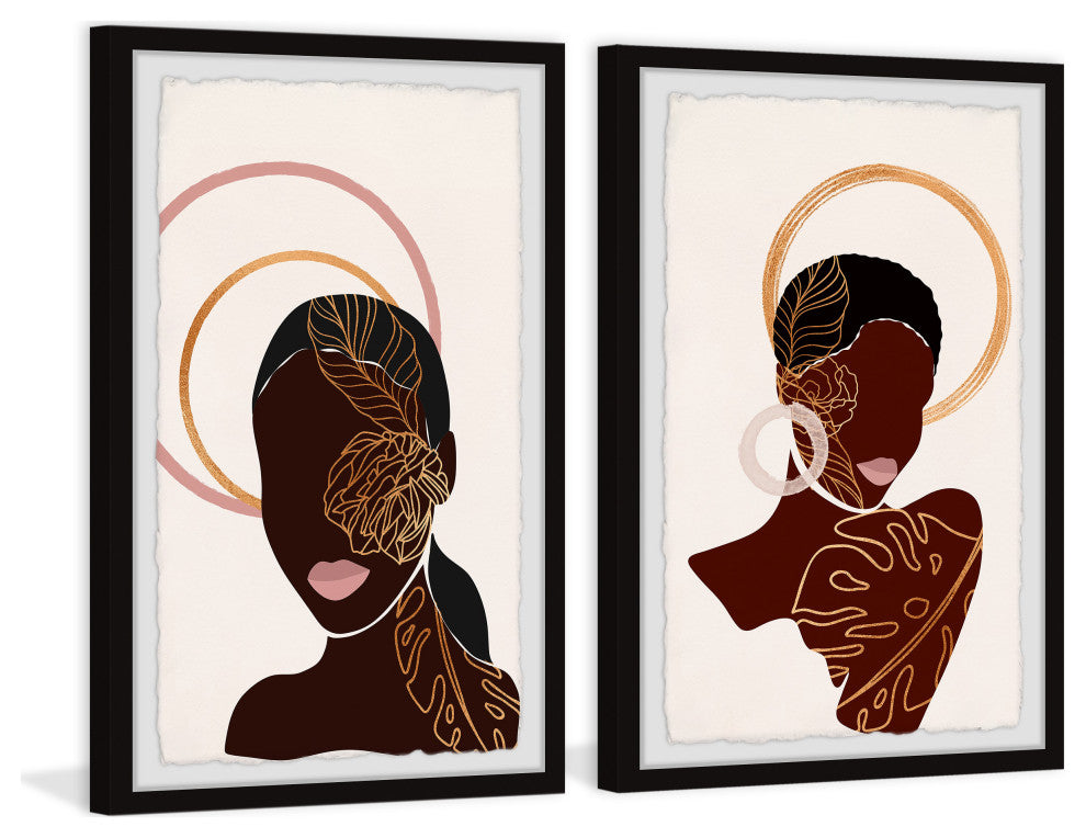 Real Beauties Diptych, 2-Piece Set, 8x12 Panels