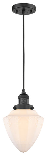 Innovations 201C-BK-G661-7 1 Light Mini Pendant, Matte Black