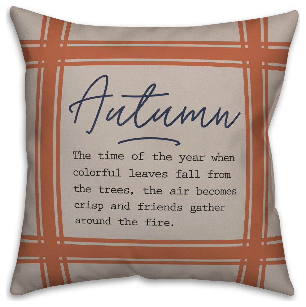 Autumn Definition Stripes 18x18 Spun Poly Pillow