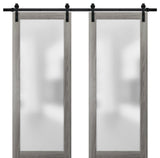 Planum 2102 Double Barn Doors 56 x 84, Ginger Ash and Hardware 13FT