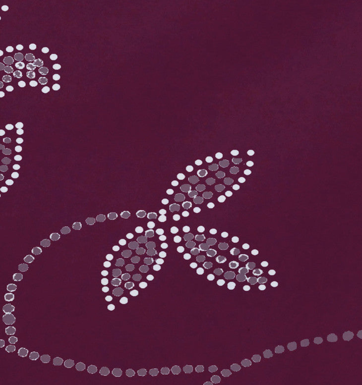 18"x14" Traditional Flower-Single Bloom, Floral Print Placemat, Purple, Set of 4