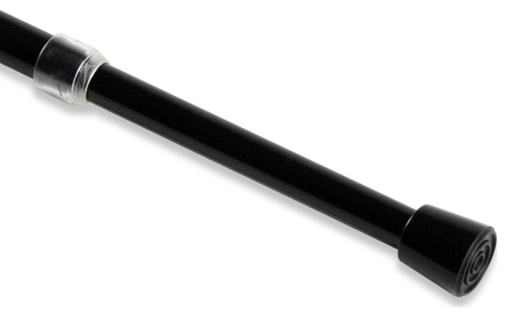 7/16" Round Spring Tension Rod 28"-48", Black