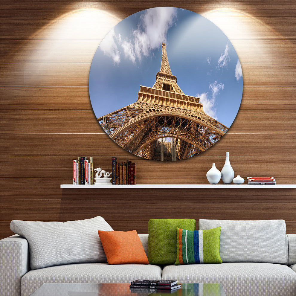Beautiful View Of Paris Eiffel Tower Under Calm Sky, Disc Artwork, 11"