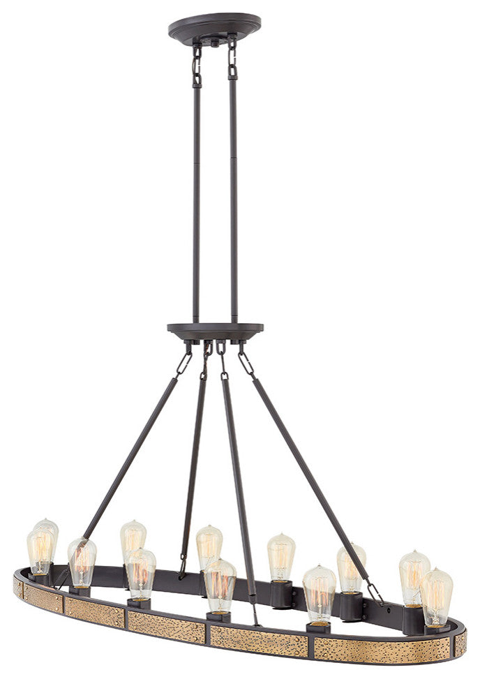 Hinkley Everett Medium Twelve Light Linear, Bronze