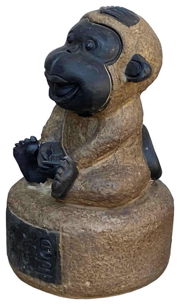 Black Gray Brown Two Colors Stone Monkey Ape Figure Hcs7127