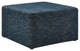 Callum Large 28 Square Woven Heathered Fabric Upholstered Ottoman