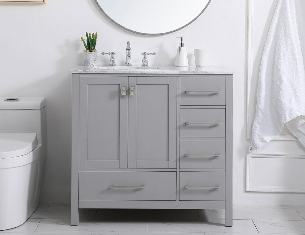 Elegant VF18936GR 36"Single Bathroom Vanity, Gray