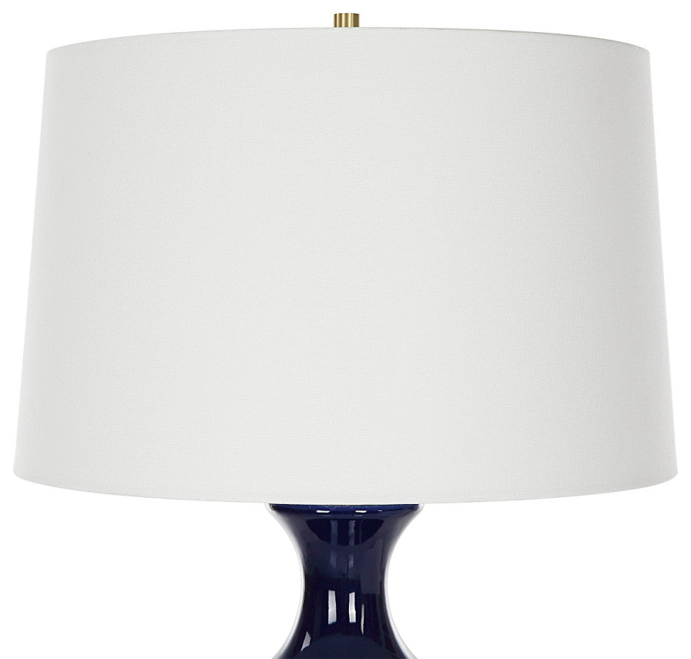 Uttermost Coil Sculpted Blue Table Lamp