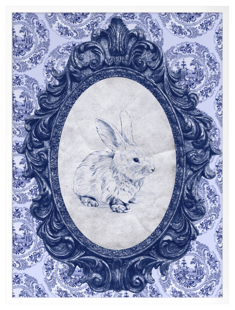 Toile Bunny Fine Art Print, White, 20"x15"