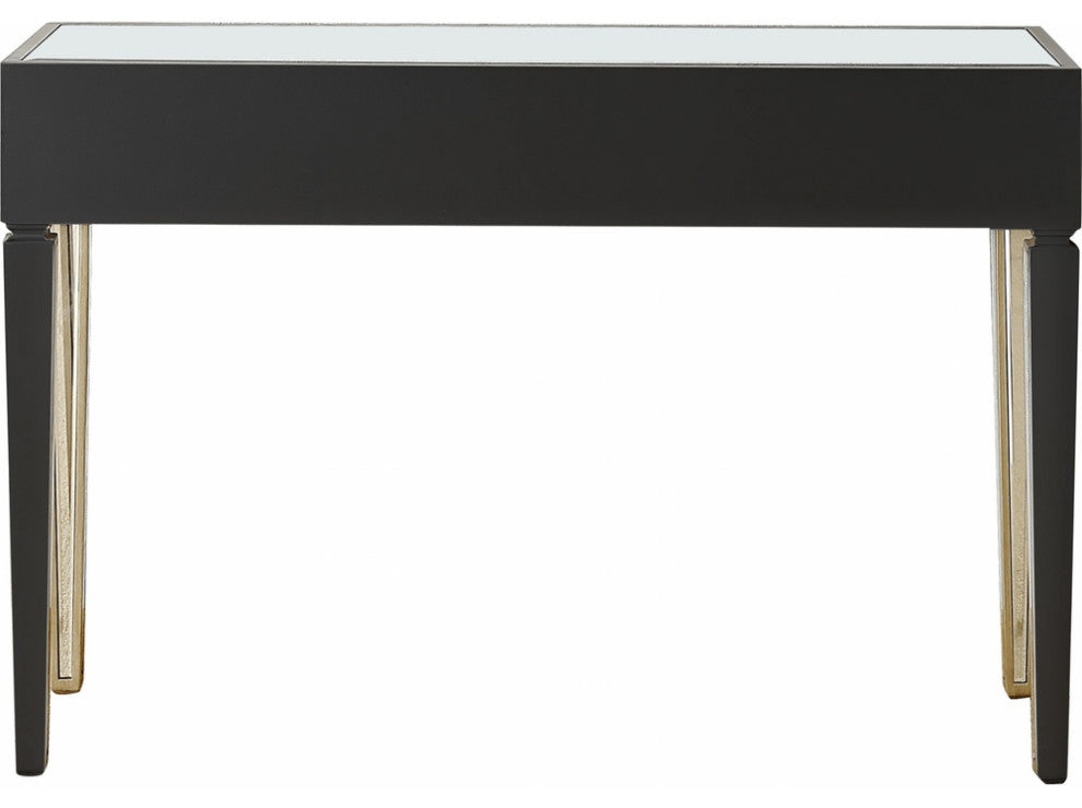 Champagne Finish Console Mirror Table