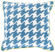 Surya Houndstooth SY-035 22"x22" Pillow Kit, Lime/Sky Blue/Cream