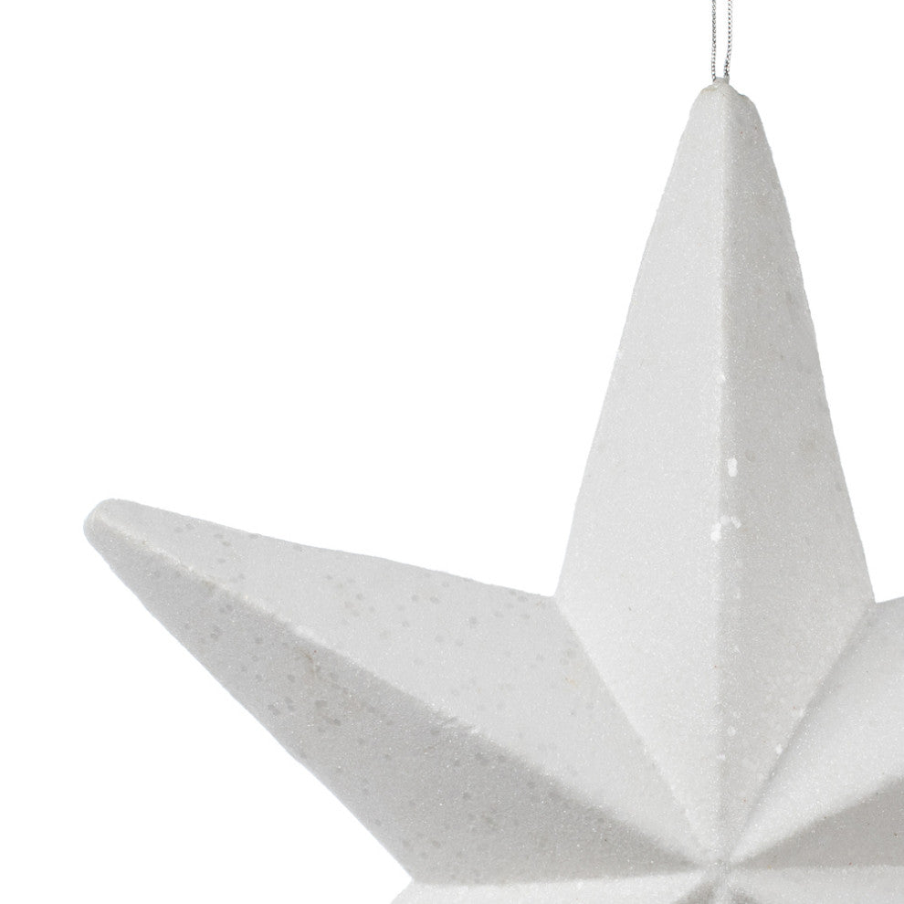Vickerman L180211 20" White Glitter Bethlehem Star Christmas Ornament