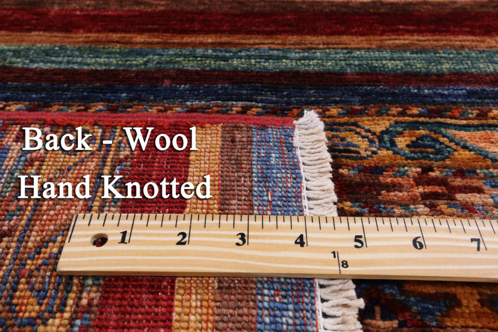 Runner Khorjin Super Kazak Hand-Knotted Rug 2' 8" X 9' 10" Q5491