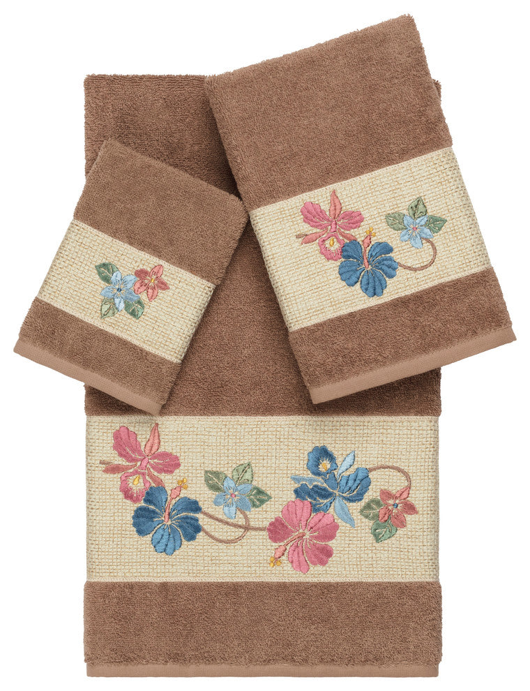 Caroline 3 Piece Embellished Towel Set