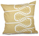 Fern Floral Print Pillow, Gold, 18"x18"