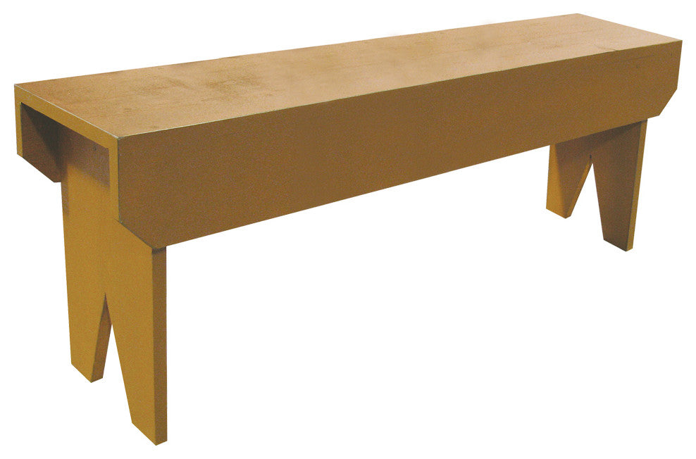 4' Simple Wood Bench, Old Gold