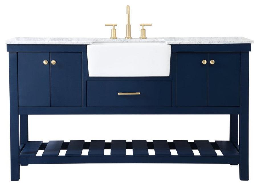 Home Living 22" Farmhouse Blue-Light Bathroom Vanity