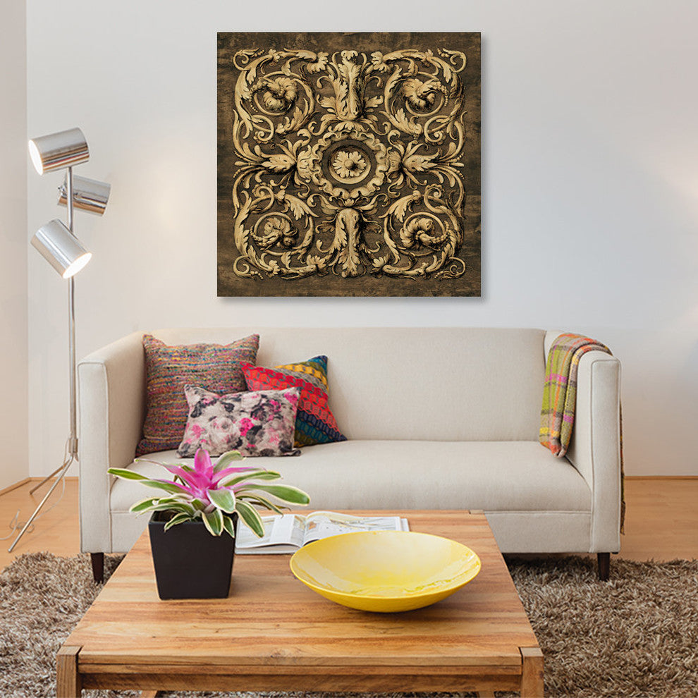 "Classic Scroll II" by Dylan Wright, Canvas Print, 18"x18"