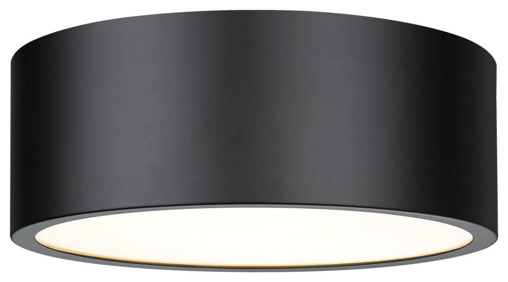 Zlite 2302F3-MB 3-Light Flush Mount, Matte Black