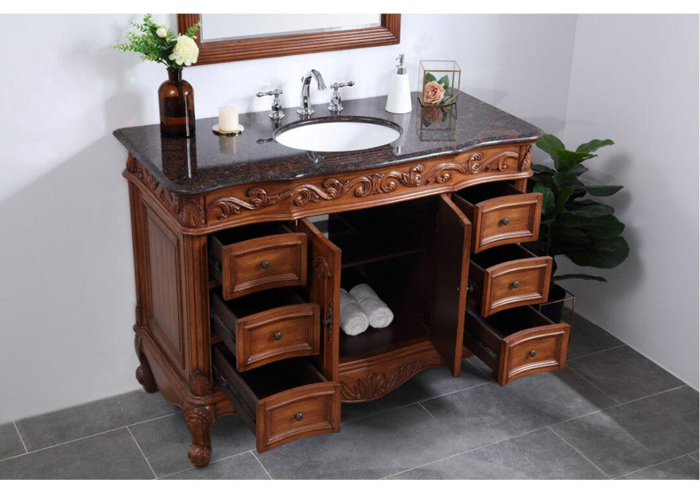 48" Single Bathroom Vanity Set, Teak