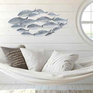 Metallic School of Fish Wall Decor Art