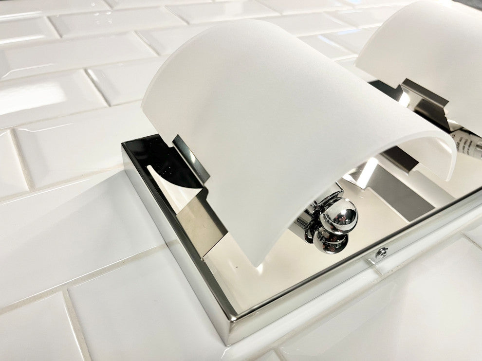 Allie 3-Light Vanity Fixture, Frosted White