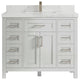 Cambridge 42 Single Sink Bath Vanity in Coventry Gray 2" Calacatta Nuvo