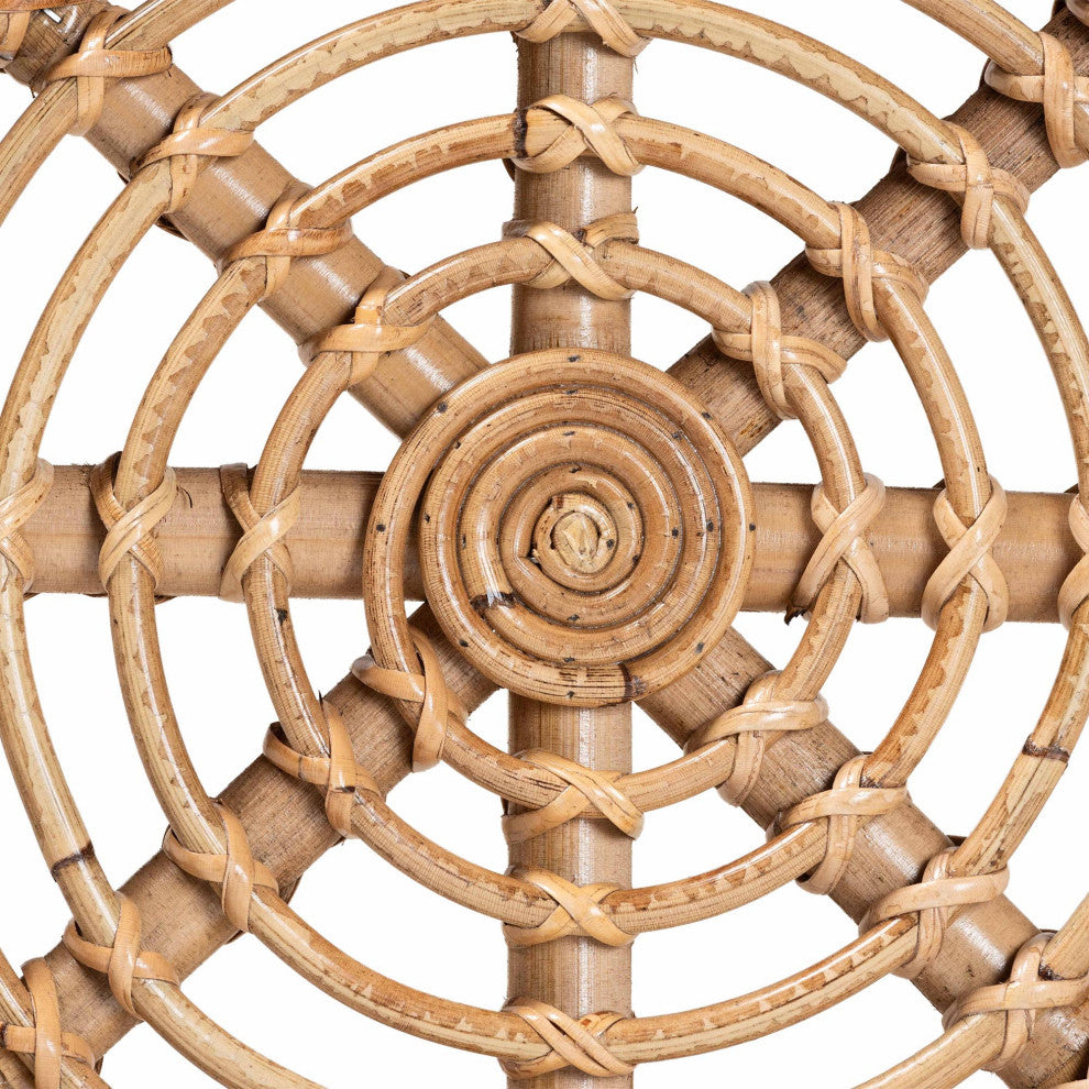 Saule Natural Brown Rattan End Table