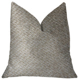 Crme Brulee Beige Luxury Throw Pillow, 20"x26" Standard