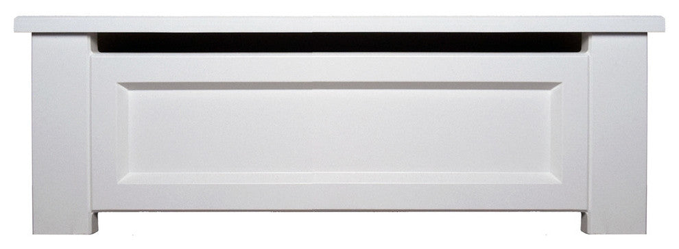 Wood Baseboard Heater Cover, 2' Length, Shaker, Closed Endcaps