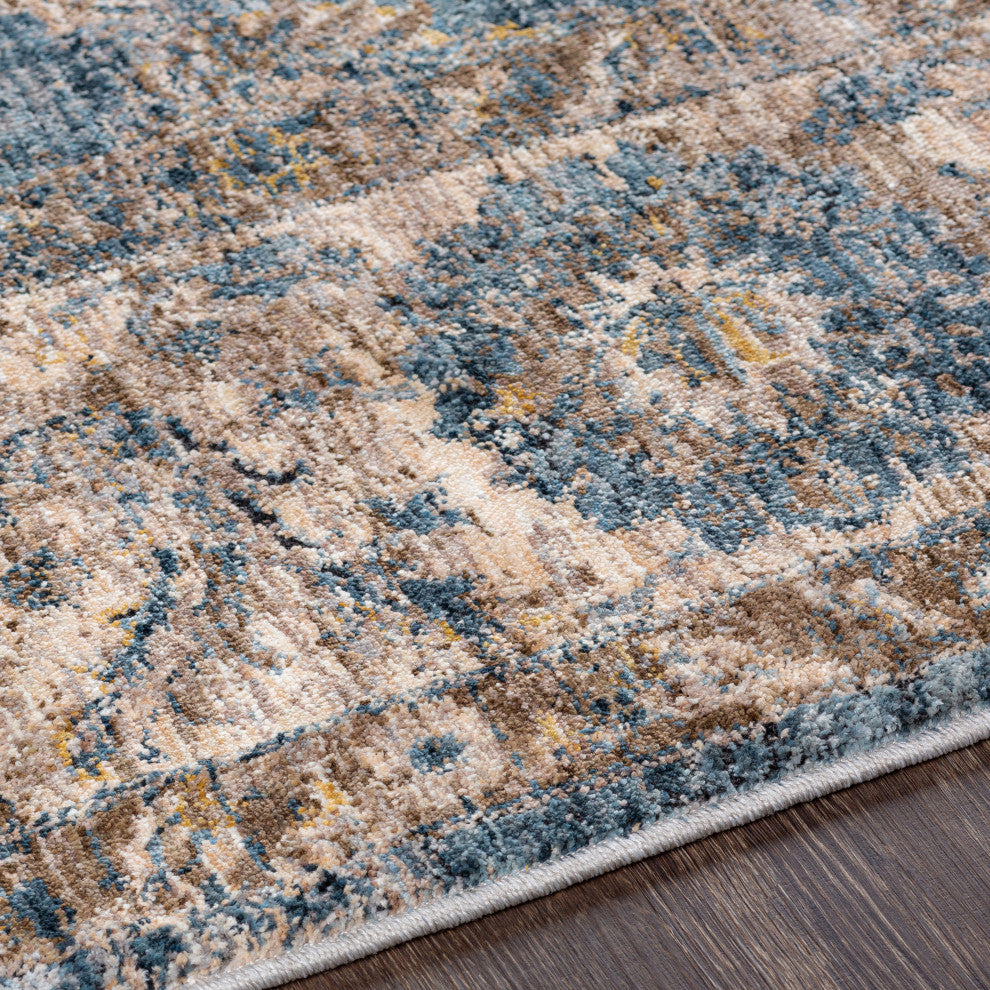 Mirabel Traditional Area Rug, Navy/Gray, 2'7"x4'