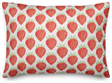 Watercolor Strawberry 14x20 Spun Poly Pillow