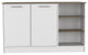 Gladiolus Kitchen Island White-Dark Brown