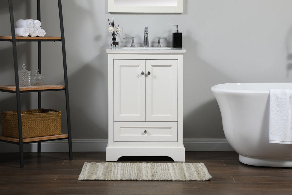 Elegant VF15524WH 24"Single Bathroom Vanity, White