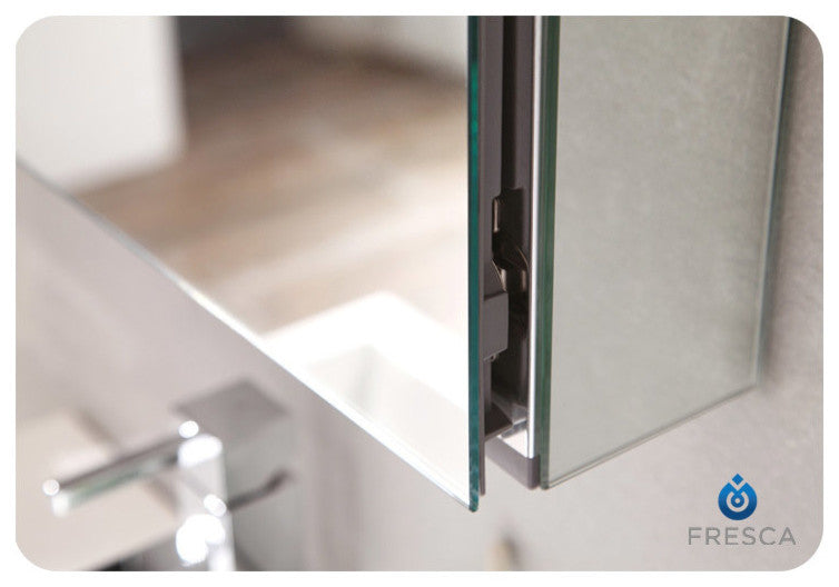Nano White Modern Bathroom Vanity With Medicine Cabinet, FFT3111BN