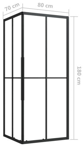 vidaXL Shower Cabin Shower Enclosure Screen for Bathroom ESG 31.5"x27.6"x70.9"