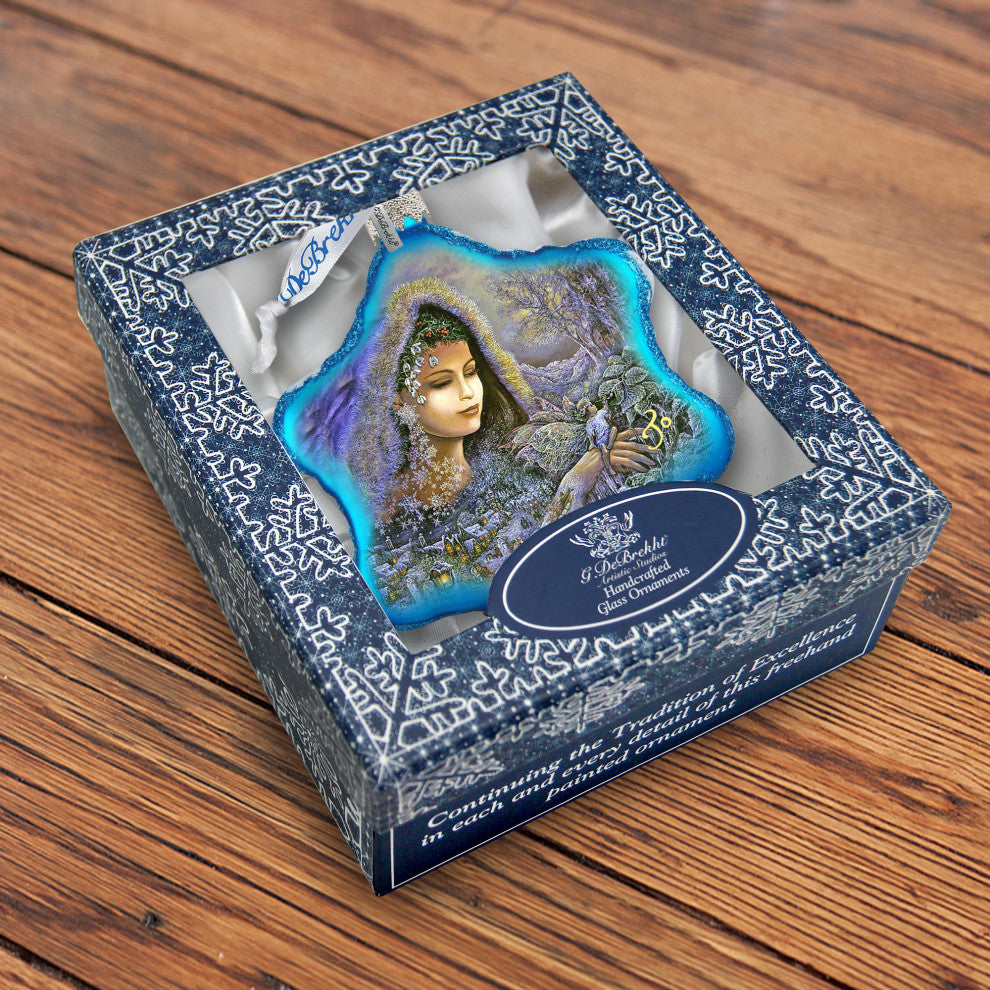 Winter Goddess Glass Ornament