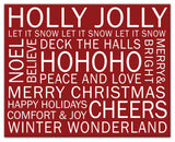 Christmas Sayings Red 2 16x20 Canvas Wall Art