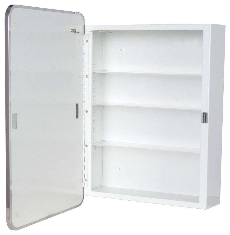 Round Corner Series Left Hinged Medicine Cabinet, 16"x22"